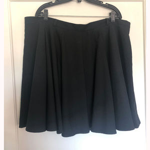 Black Twill ASOS Curve Skater Skirt